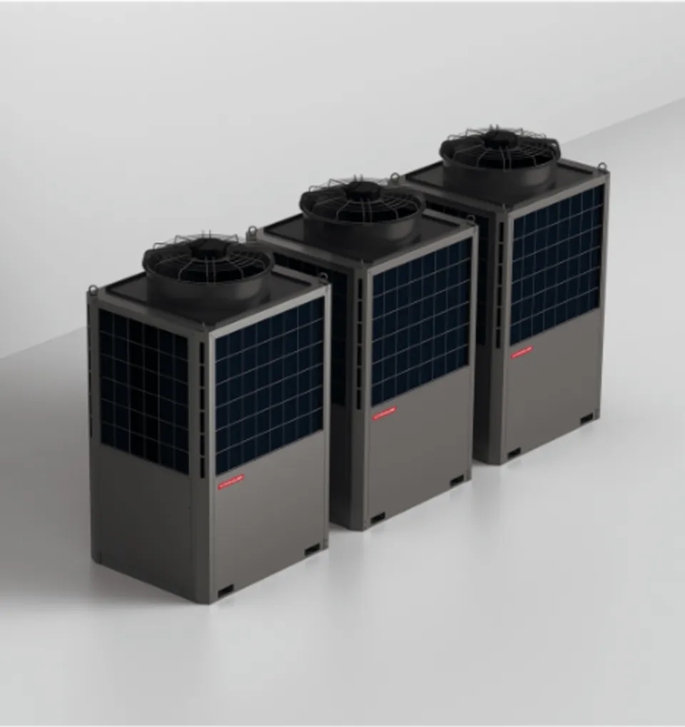 Drei Chillers R32 Einheiten im Parallelverbund